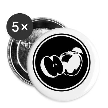 Apple icon vitamins - Buttons large 2.2''/56 mm (5-pack) - white - Front