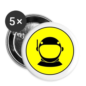 Astronaut icon icon - Buttons large 2.2''/56 mm (5-pack) - white - Front