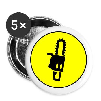 Chainsaw Icon Icon - Buttons large 2.2''/56 mm (5-pack) - white - Front