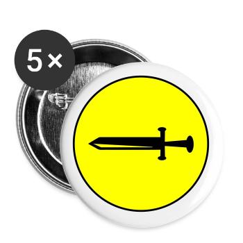 Sword Icon Icon - Buttons large 2.2''/56 mm (5-pack) - white - Front