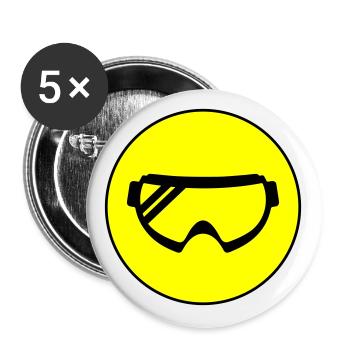 Ski goggles icon - Buttons large 2.2''/56 mm (5-pack) - white - Front