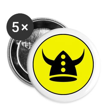 Viking Helmet - Buttons large 2.2''/56 mm (5-pack) - white - Front