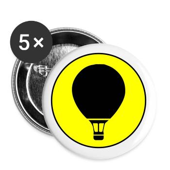 Heißluftballon icon - Buttons groß 56 mm (5er Pack) - Weiß - Vorne