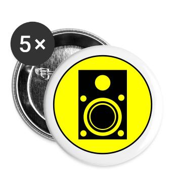 Speakers music symbol - Buttons large 2.2''/56 mm (5-pack) - white - Front