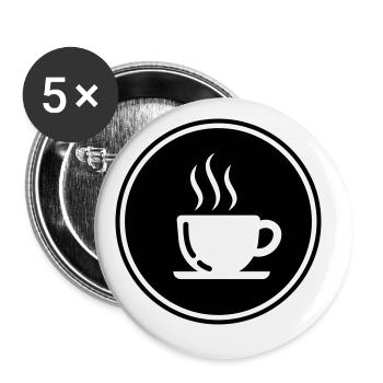 Coffee cup - Buttons large 2.2''/56 mm (5-pack) - white - Front