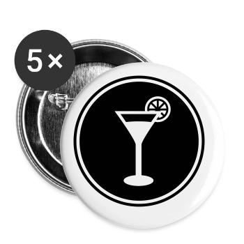 Tequilla alcohol - Buttons large 2.2''/56 mm (5-pack) - white - Front