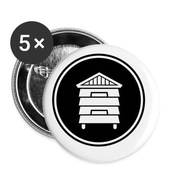 Honey Beekeeper - Buttons large 2.2''/56 mm (5-pack) - white - Front