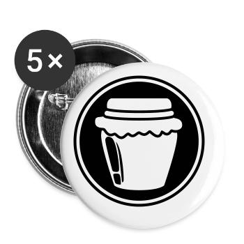 Honey symbol beekeeper - Buttons large 2.2''/56 mm (5-pack) - white - Front