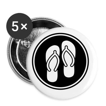 Flip-flops icon - Buttons large 2.2''/56 mm (5-pack) - white - Front