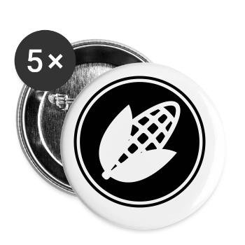 Corn symbol - Buttons large 2.2''/56 mm (5-pack) - white - Front