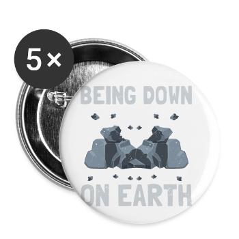 Edelstein Sammler und Edelsteinforschung - Buttons groß 56 mm (5er Pack) - Weiß - Vorne