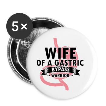 Gastric Surgery Design for Gastric Bypass Patient - Buttons large 2.2''/56 mm (5-pack) - white - Front