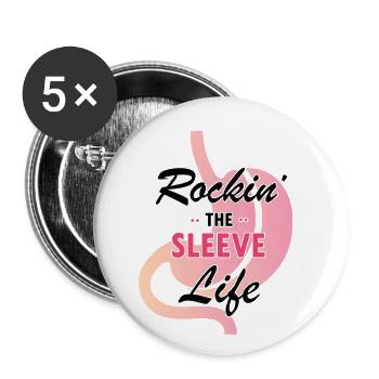 Gastric Bypass and Gastric Bypass Operation Design - Buttons large 2.2''/56 mm (5-pack) - white - Front