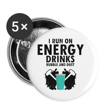 House demolition and house renovation - Buttons large 2.2''/56 mm (5-pack) - white - Front
