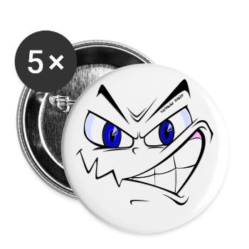 Fucking smile - Lot de 5 grands badges (56 mm) - blanc - Devant