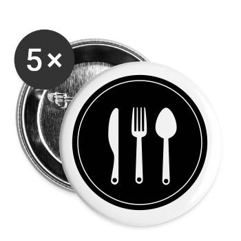Fork cutlery - Buttons large 2.2''/56 mm (5-pack) - white - Front