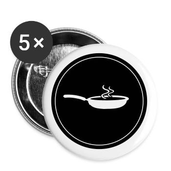 Pfanne Koch - Buttons groß 56 mm (5er Pack) - Weiß - Vorne