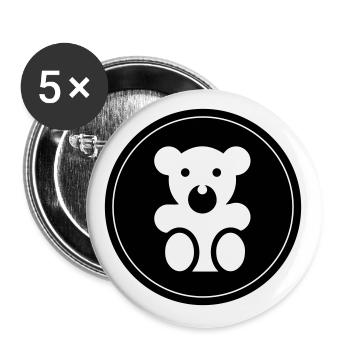 Teddy bear baby bear - Buttons large 2.2''/56 mm (5-pack) - white - Front