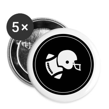 Icône du football - Lot de 5 grands badges (56 mm) - blanc - Devant