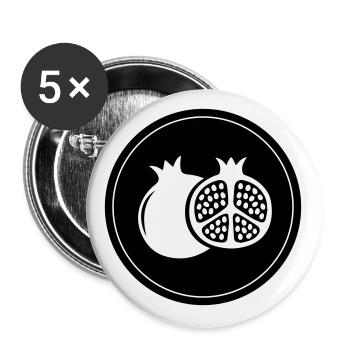 Pomegranate icon - Buttons large 2.2''/56 mm (5-pack) - white - Front