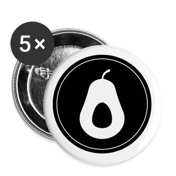 Avocado symbol - Buttons groß 56 mm (5er Pack) - Weiß - Vorne
