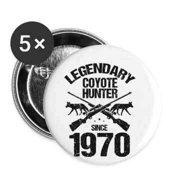 Conception de coyote pour les réacteurs de coyote - Lot de 5 grands badges (56 mm) - blanc - Devant
