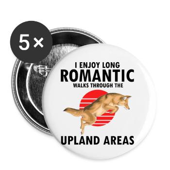 Kojotenjäger Design für Kojotenjagd - Buttons groß 56 mm (5er Pack) - Weiß - Vorne
