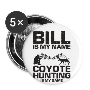Coyote Design for Coyote Shreactors - Buttons large 2.2''/56 mm (5-pack) - white - Front