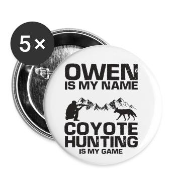 Coyote Design for Coyote Shreactors - Buttons large 2.2''/56 mm (5-pack) - white - Front