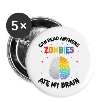 Professeur de dyslexie pour les thérapeutes de Legathenia - Lot de 5 grands badges (56 mm) - blanc - Devant
