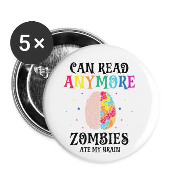 Dyslexia Therapy for Dyslexia Month - Buttons large 2.2''/56 mm (5-pack) - white - Front
