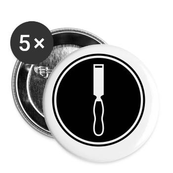 Werkzeug Symbol - Buttons groß 56 mm (5er Pack) - Weiß - Vorne