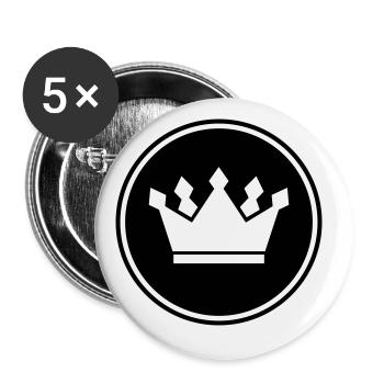 Krone Symbol icon - Buttons groß 56 mm (5er Pack) - Weiß - Vorne