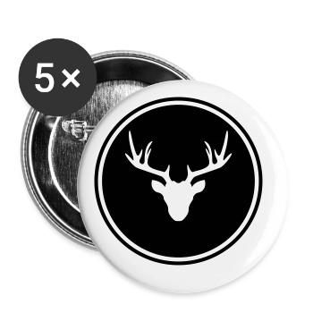 Deer deer icon - Buttons large 2.2''/56 mm (5-pack) - white - Front