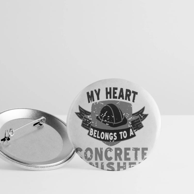 Concrete construction design for construction workers and construction site Buttons large 2.2''/56 mm (5-pack)