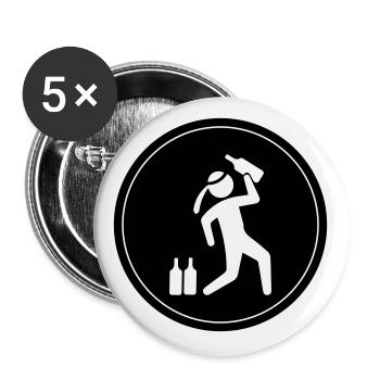 Drunk Party Drinking Circle - Buttons large 2.2''/56 mm (5-pack) - white - Front