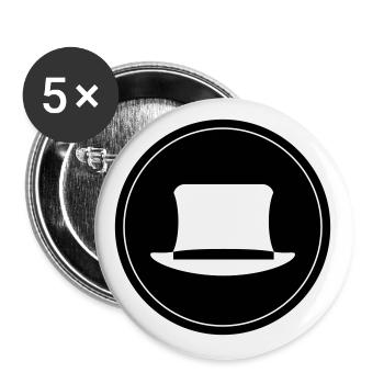Cercle cylindrique du marié - Lot de 5 grands badges (56 mm) - blanc - Devant
