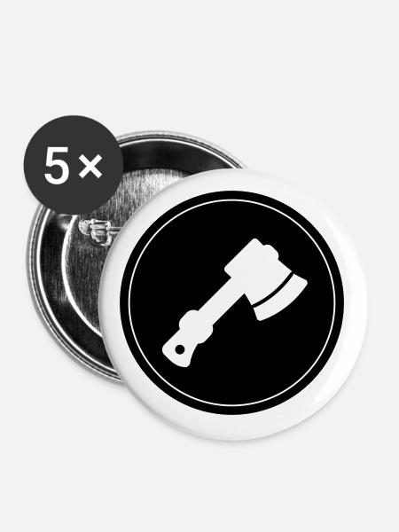 Kletterausrüstung Kreis eispickel - Buttons groß 56 mm (5er Pack) - Weiß