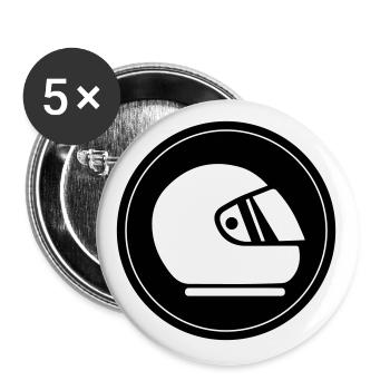 Racing driver helm racing circle - Buttons large 2.2''/56 mm (5-pack) - white - Front