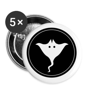 Seeigelicon symbol Kreis - Buttons groß 56 mm (5er Pack) - Weiß - Vorne