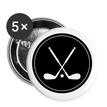 Golf symbol - Buttons groß 56 mm (5er Pack) - Weiß - Vorne