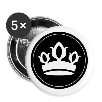 Krone Silhouette - Buttons large 2.2''/56 mm (5-pack) - white - Front