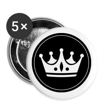 Crown Symbol - Buttons large 2.2''/56 mm (5-pack) - white - Front