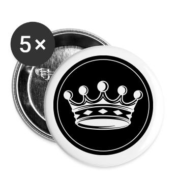 Krone Silhouette icon - Buttons groß 56 mm (5er Pack) - Weiß - Vorne
