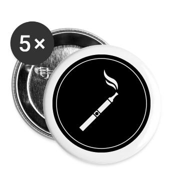 Silhouette de cigarette électronique - Lot de 5 grands badges (56 mm) - blanc - Devant