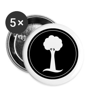 Tree icon - Buttons large 2.2''/56 mm (5-pack) - white - Front