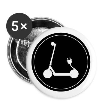 E-roller Icon - Buttons groß 56 mm (5er Pack) - Weiß - Vorne