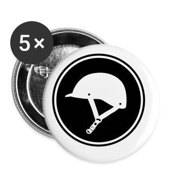 Reiterhut icon - Buttons groß 56 mm (5er Pack) - Weiß - Vorne