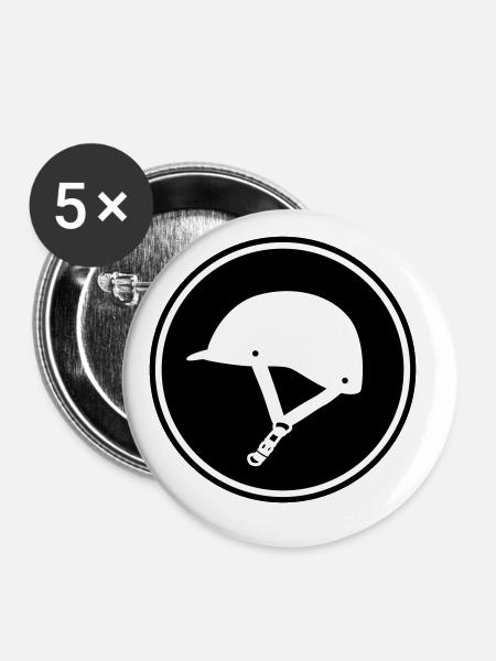 Reiterhut icon - Buttons groß 56 mm (5er Pack) - Weiß