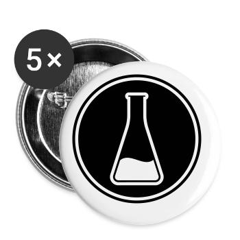Icône de tube à essai - Lot de 5 grands badges (56 mm) - blanc - Devant